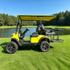 4-Seater Yellow Electric Golf Cart with Cargo Rack | Off-Road Sightseeing Vehicle for Scenic Spots & Resorts