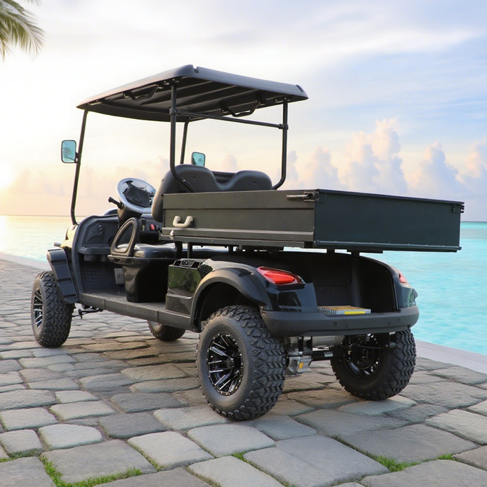 Electric Off Road Lifted Utility Golf Cart with Cargo Box - Eagle Golf Cart