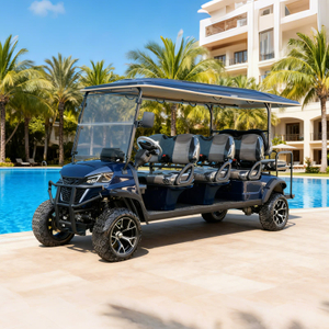 Custom Electric Lithium 6+2 8 Seater Passenger Golf Cart 