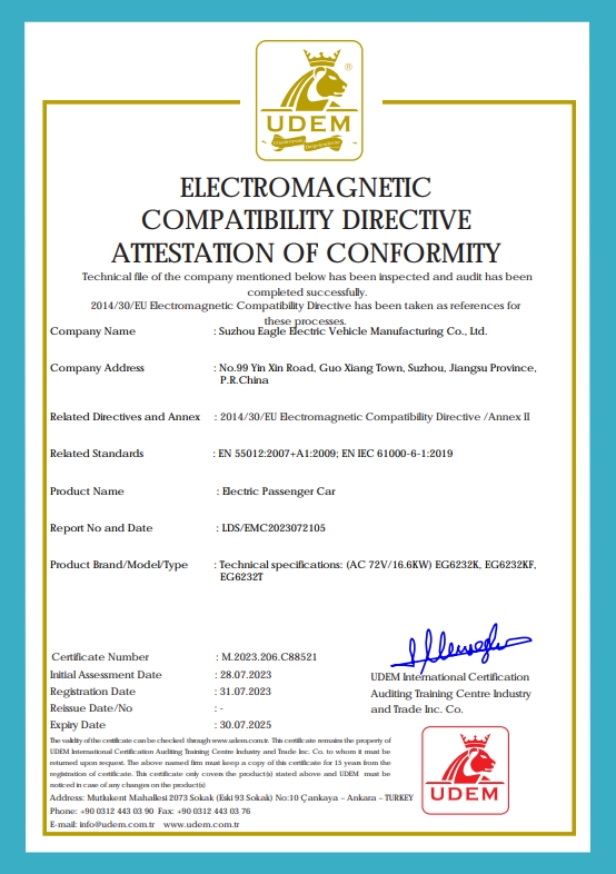 EAGLE GOLF GOLE CE ISO Certification