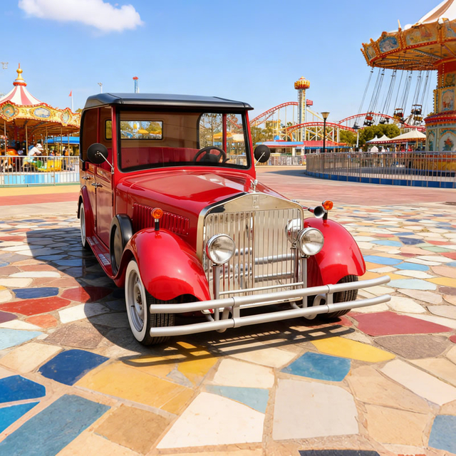 6 Seats Tourist Sightseeing Electric Classic Vehicle Vintage Cars