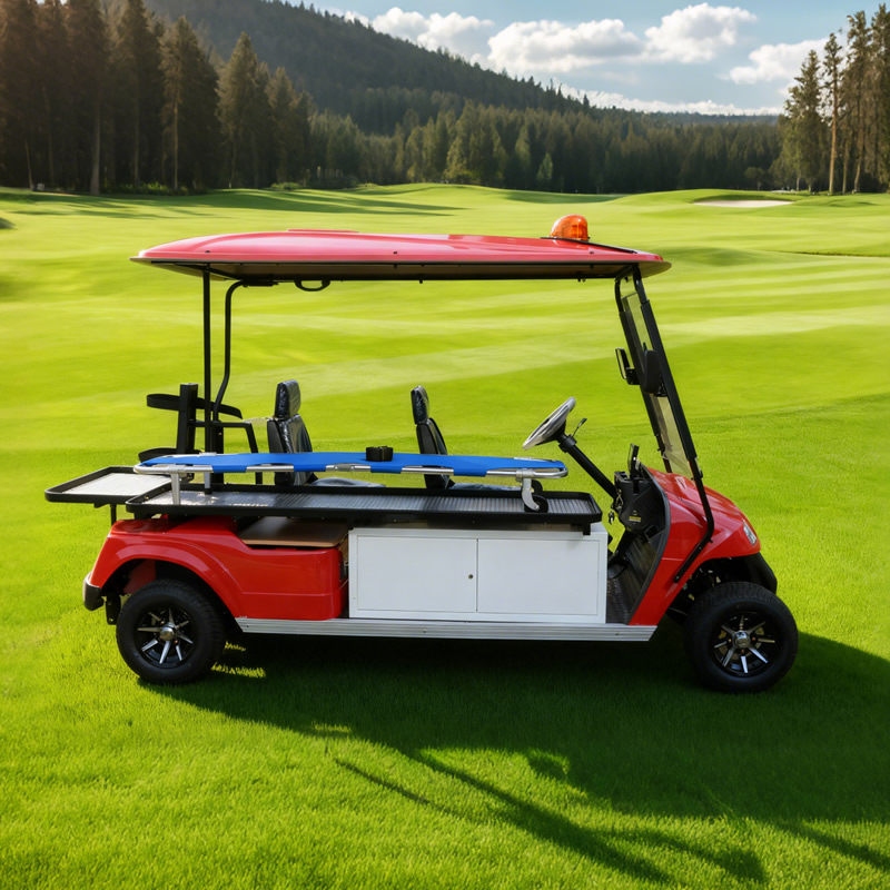 Custom Electric Vehicle Ambulance Golf Cart with Bed