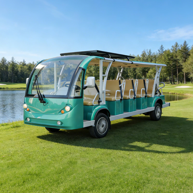 Custom Solar Powered Electric Tour Shuttle, Solar Panel Electric Sightseeing Vehicle Supplier for Resort & Park - EG6181K
