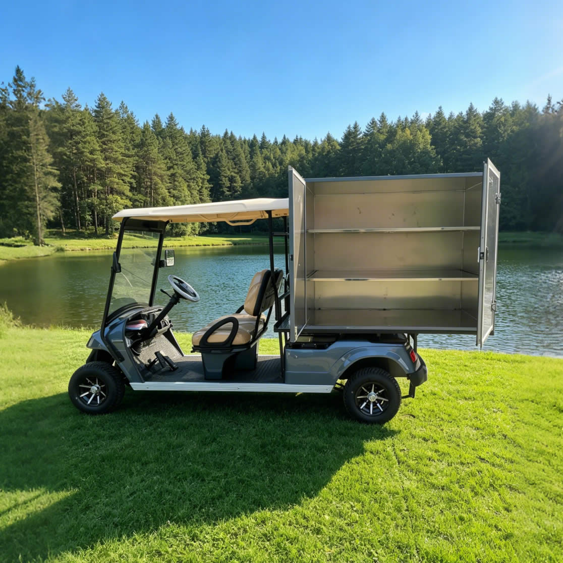 Manufacturer Beverage Golf Cart Utility With Enclosed Box - Eagle Golf Cart