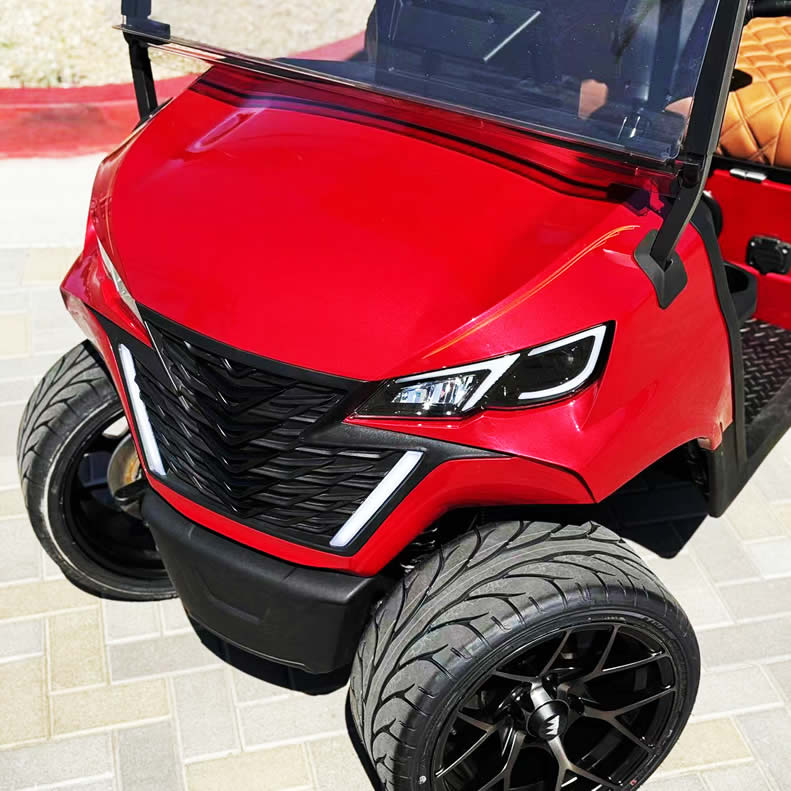 front of the golf cart
