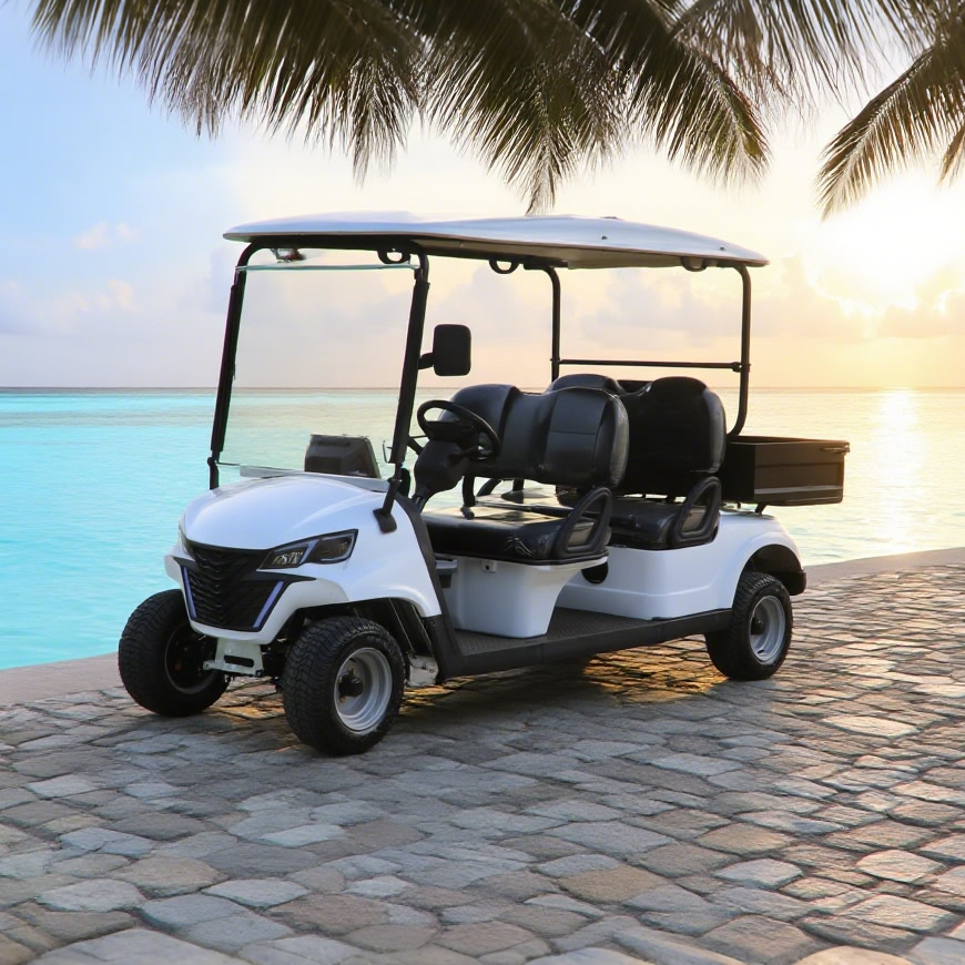 48v 4 seater golf cart with cargo box