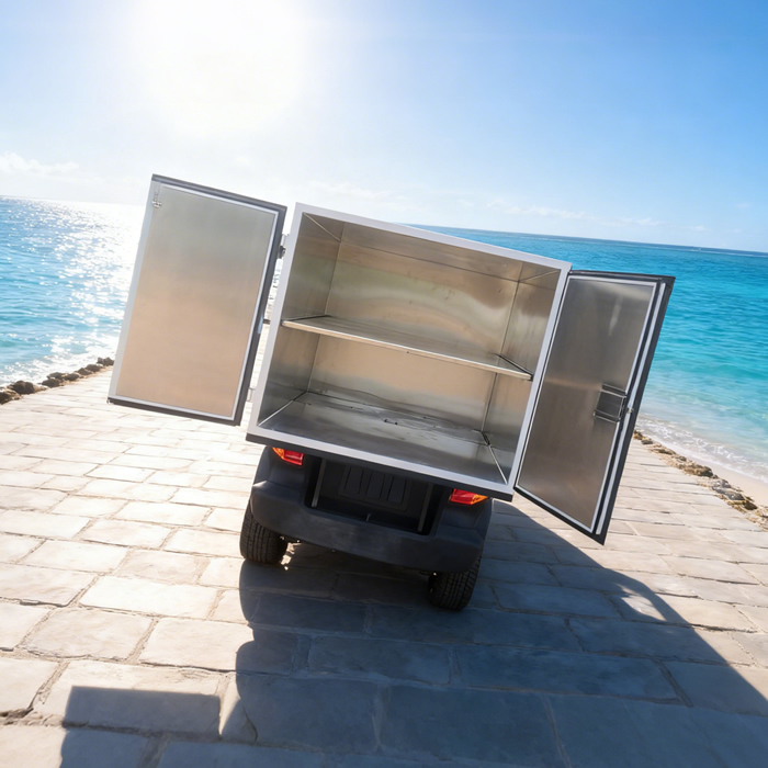 Custom Golf Course Food And Beverage Coffee Drink Golf Cart with Box for Sale