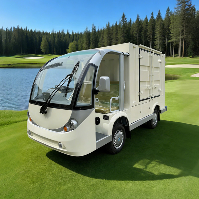 Electric Box Truck for Golf Course | China Factory Supply 4 Wheel Electric Utility Cargo Van for Sale