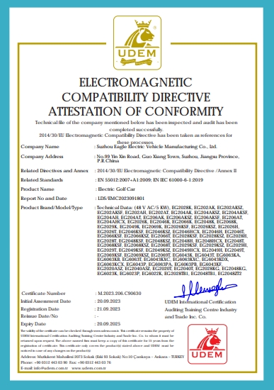 EAGLE GOLF GOLE CE ISO Certification