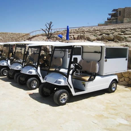 Israel food golf cart