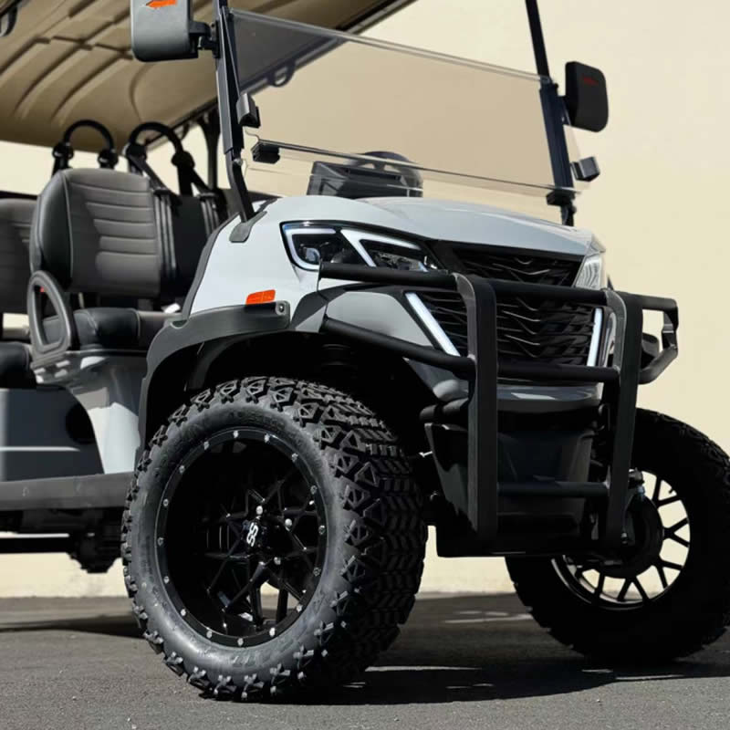 front of the golf cart