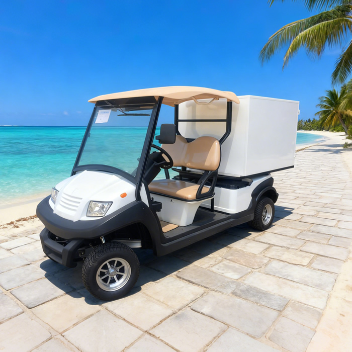Custom Golf Course Food And Beverage Coffee Drink Golf Cart with Box for Sale