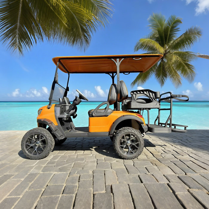 Luxury lifted utility 2+2 4 person seater golf cart