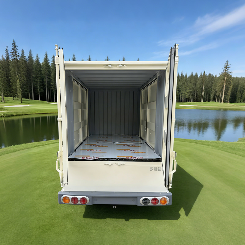 Electric Box Truck for Golf Course | China Factory Supply 4 Wheel Electric Utility Cargo Van for Sale