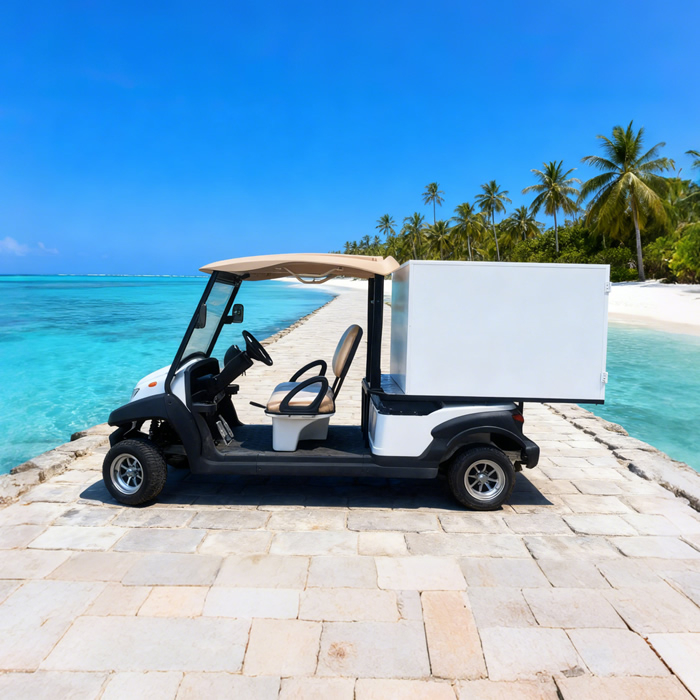 Custom Golf Course Food And Beverage Coffee Drink Golf Cart with Box for Sale