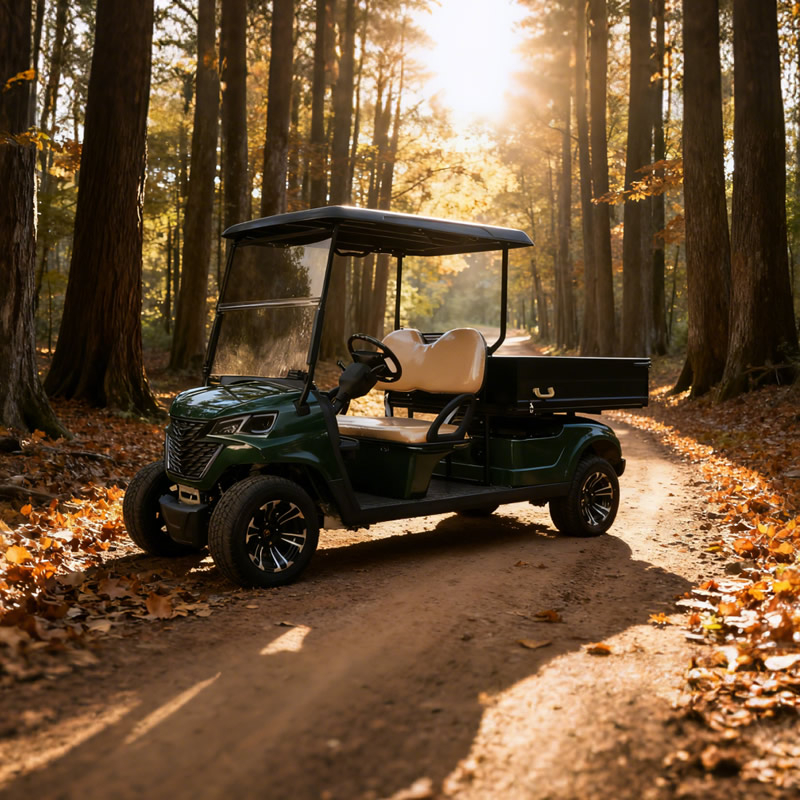 Heavy-Duty 2 Seater Utility Golf Cart with Cargo Box | China Factory Direct