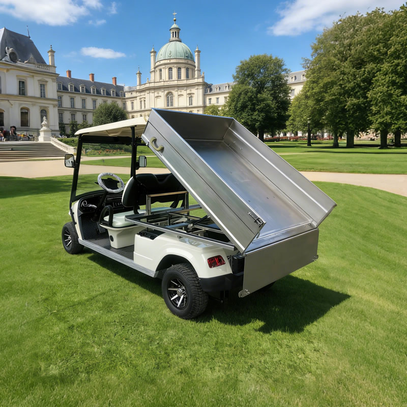 Golf Cart with Stainless steel Cargo Dump Bed