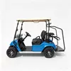 Custom Blue Electric Golf Cart with Rear Bag Rack | Wholesale Manufacturer