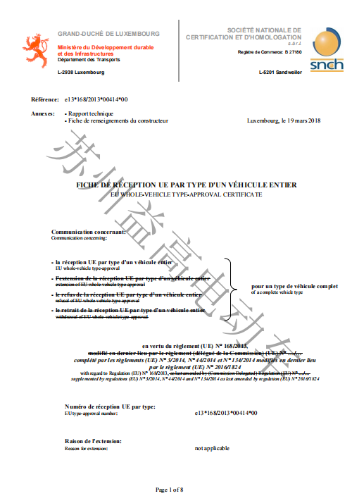 Eagle Golf Carts EEC CE ISO Certification