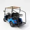 Custom Blue Electric Golf Cart with Rear Bag Rack | Wholesale Manufacturer